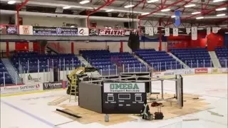 Arena Digital Scoreboard Installation Timelapse