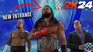 WWE 2K24 - ROMAN REIGNS NEW ENTRANCE WITH SOLO SIKOA AND PAUL HEYMAN || ROMAN VS CODY | WRESTLING R