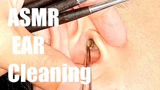 Ear cleaning asmr real person relaxing with barber shop