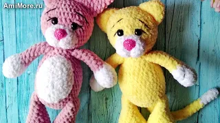 Амигуруми: схема Зайка и Котик. Игрушки вязаные крючком - Free crochet patterns.