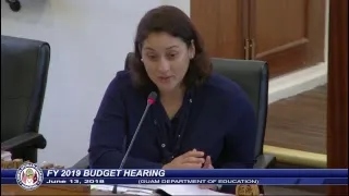 Committee / Budget Hearing - B.J.F. Cruz - GDOE - June 13, 2018