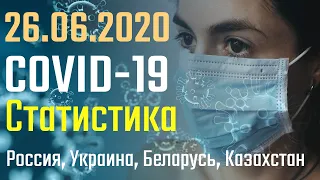 Коронавирус статистика 26 Июня | Россия, Украина, Беларусь, Казахстан | и топ 10 стран | COVID-19