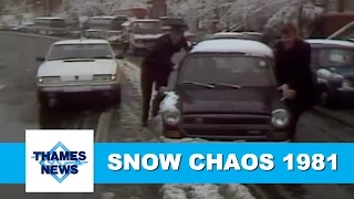 Snow Chaos in London 1981 | accident in the snow | Thames News| Weather Report |TN-81-027-019