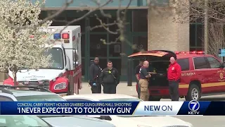 Conceal carry permit holder grabbed gun during mall shooting