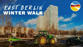 Relaxing Winter Walk in East Berlin, Germany ❄️ Snow Ambience 4K