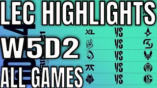 LEC Highlights ALL GAMES W5D2