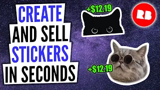 Redbubble stickers | how to make money in literally seconds 💰