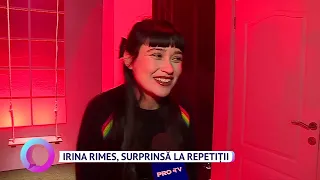 Irina Rimes, surprinsă la repetiții