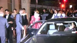 Emma Stone arriving at the Met Gala after Party in NYC