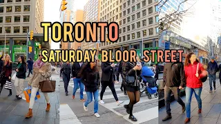Toronto Downtown Bloor Street Walking Tour Toronto Canada 4K