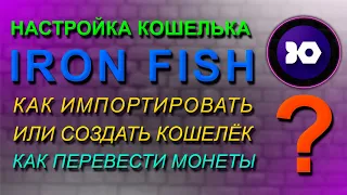 КАК СОЗДАТЬ ИЛИ ИМПОРТИРОВАТЬ КОШЕЛЁК IRONFISH | КАК ПЕРЕВЕСТИ МОНЕТЫ С КОШЕЛЬКА IRONFISH