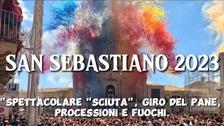 SPETTACOLARE Festa di 𝐒𝐀𝐍 𝐒𝐄𝐁𝐀𝐒𝐓𝐈𝐀𝐍𝐎 - 𝐏𝐚𝐥𝐚𝐳𝐳𝐨𝐥𝐨 𝐀𝐜𝐫𝐞𝐢𝐝𝐞 - Giro del Pane, "A Sciuta" e Processioni.