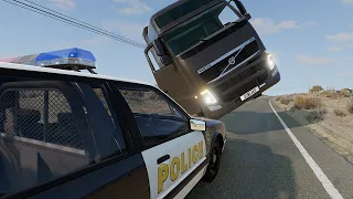 Realistic crashes and chases with police - BeamNG Drive