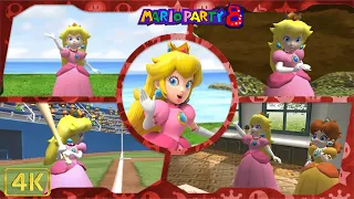 All Minigames (Peach gameplay) | Mario Party 8 for Wii ⁴ᴷ