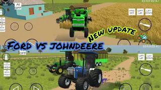 Wheat 🌾 cutting|| full process#johndeere ||Ford 3600vs johndeere power😈