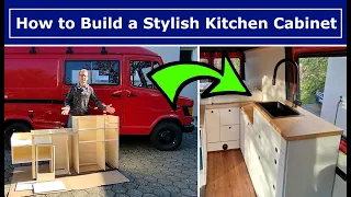 Mercedes T1 Conversion: Building Big Kitchen Cabinet for Small Van (Huge Sink, Fridge, Gas Cooker)