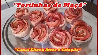 Bolo decorativo de Maçã, Rosas de Maçã  -  apple roses