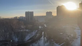 Таинственные инверсионные следы в небе над Новосибирском ранним утром  08.02.24