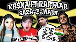 COUPLES FIRST KR$NA REACTION | KR$NA Ft. RAFTAAR - Saza-E-Maut | Official Music Video | Indian Drill