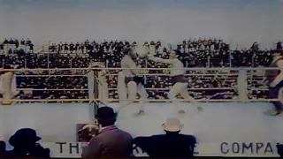 [4k, 60fps, almost colorized] (1897) The Corbett-Fitzsimmons Fight.1897 boxing match.