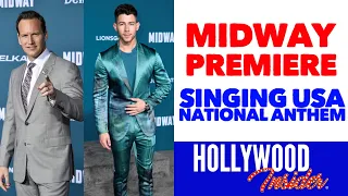MIDWAY Premiere, Patrick Wilson Sings National Anthem | Nick Jonas, Luke Evans, Darren Criss