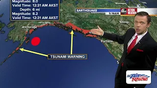 Magnitude 8.2 earthquake strikes Alaska, tsunami watch issued for US West Coast