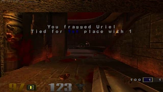 Quake III Arena - Skirmish / Q3DM3 / Free for all / 11 bots / Frag Limit 100