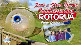 We ROLLED OFF A MOUNTAIN in an Inflatable Ball! Zorb Rotorua New Zealand 🇳🇿| 197 Countries, 3 Kids