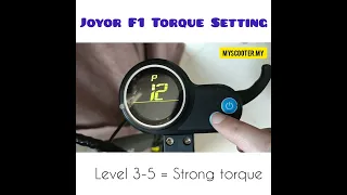 MyScooter.my - How to Change Joyor F1 Electric Scooter Torque Setting