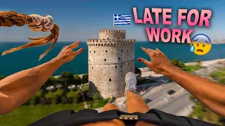 LATE FOR WORK (Girl POV Parkour)