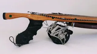 How to make a wooden Speargun;  DIY Build Teak Spearfishing Gun; Selfmade inverted Rollergun