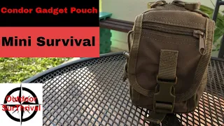 Mini Survival Kit in Condor Gadget Pouch - Small bag for outdoors or emergencies