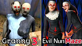 Granny 3 Vs Evil Nun Maze Angry Mode