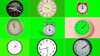 Clock green screen 13 mega options and multi Types for Chroma Key The migration of clocks