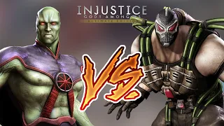 Injustice Gods Among Us - Martian Manhunter Vs. Bane (Hard) Walkthrough | RozZ99