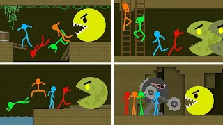 Stickman and Pacman Animation - Part 16-20 (FAN MADE)
