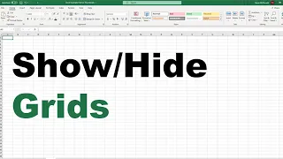 How to Show/Hide Grid Lines in Excel - Grids Not Showing Up in Excel Worksheet - NO ADS