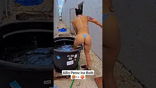 Hot Ailin Perez Ice Bath🍑 👀 #shorts #ailinperez #mmagirl #icebath #babygirl