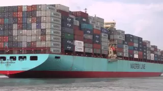 Skagen Maersk Container ship leaving Savannah GA 7/29/2012
