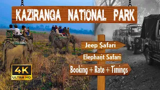 Kaziranga National Park | Elephant Safari | Jeep Safari |  Rates & Timings | Booking Process |