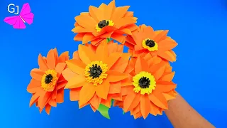 Цветы из бумаги. Красивый букет на 1 сентября / DIY paper flowers