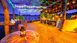 Tropical Night Bossa Nova Ambience with Relaxing Ocean Waves & Romantic Brazilian Jazz for Work