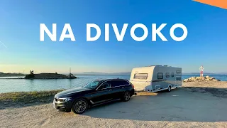 Poprvé kempujeme na divoko s karavanem na Chalkidiki | Řecko | Kassandra