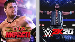 AJ STYLES Entrance Evolution - Games (TNA IMPACT! - WWE2k20) + GOLDEN AJ STYLES