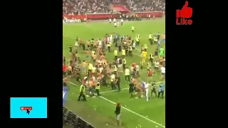 Wild fan footage from the incident during Nice vs. Marseille