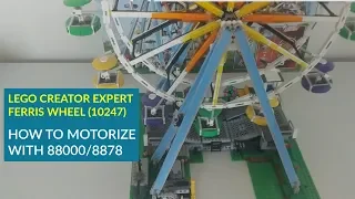 Motorizing LEGO Ferris Wheel (10247) with Battery Box (88000/8878) and M-Motor (8883)