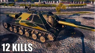 Псих на Объекте 704 🌟 12 ФРАГОВ 🌟 World of Tanks лучший бой на пт-сау СССР 9 уровень