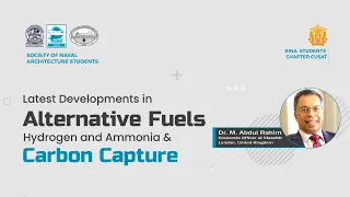 Talk by Dr. M. Abdul Rahim | Latest Developments in Alternative Fuels | Hydrogen and Ammonia