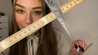 [ASMR] FAST & AGGRESSIVE inspecting, measuring, and drawing you!