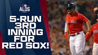 Rafael Devers goes DEEP with a 3-run HR to start the scoring in a 5-run inning for the Boston!